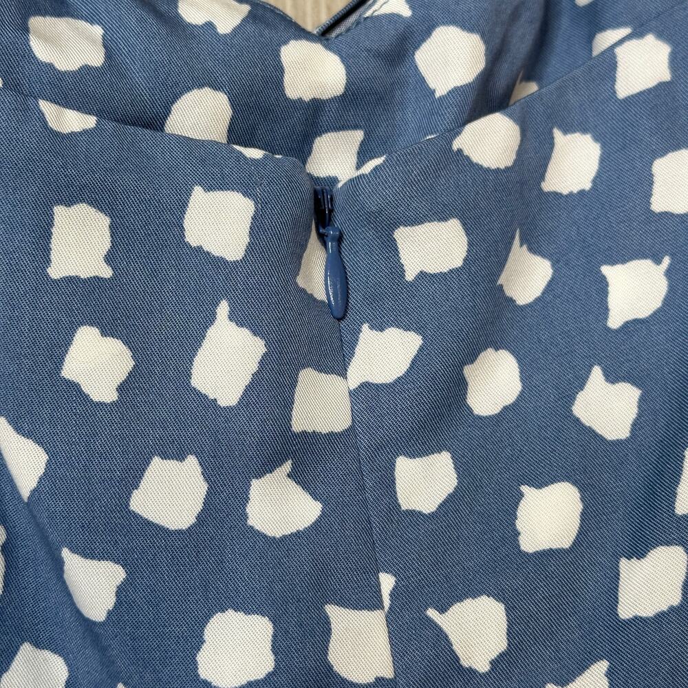 Anthropologie WHIT TWO | Knotted Dot Blue White Jumpsuit Size 4 - Picture 5 of 6